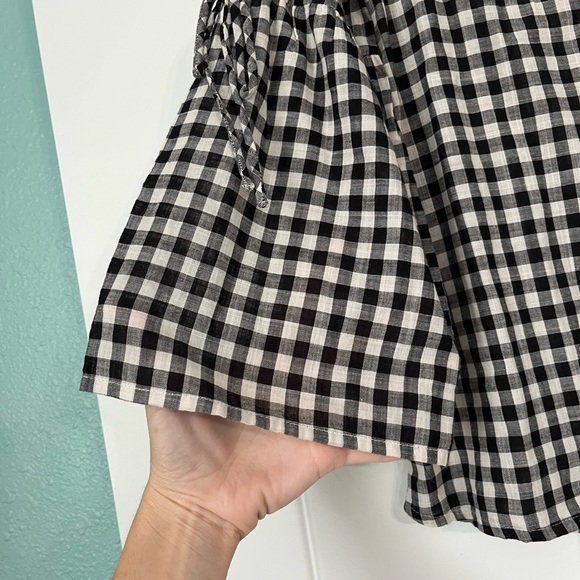 Madewell Black and White Relaxed Bell Sleeve Blouse - Picture 2 of 4